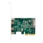 PCIE 4X Port Expansion Card PCI-E to USB 3.1 Type C Dual Port Adapter Card t