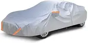 Full Car Cover Compatible with Porsche Macan 2014-2024 | Customized Waterproof Sunproof Dustproof Scratch-Resistant with Reflective Strips(Silver)