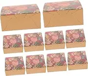 LABRIMP 20pcs Kraft Paper Pastry Present Boxes for Cupcakes Muffins Treats for Homemade Baking Gifting Celebrations Lightweight Convenient Storage Creative Design