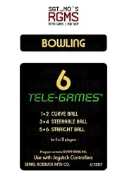 Atari 2600/Sears Tele-Games Replacement Label - Bowling