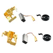 6pcs Carbon Brushes & Holder & Spring Set for Replacement GWS6- Brushes Black Angle Grinder Accessories As Shown