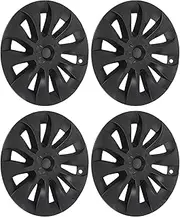 Haofy Matte Black Hub Caps 4pcs 20in ABS Wheel Hub Covers for 2020-2023 Vehicles with Secure Fit Anti-Scratch Protection