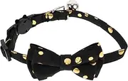 Mipcase Decorative Bowknot Cat Collar Bell Removable Safe for Daily Wear Holidays Skin-Friendly Material for Cats and Pets
