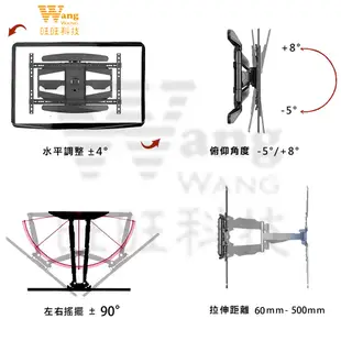 NB P65 55-85吋 手臂式液晶電視壁掛架 旋臂式支架 電視壁掛架 電視架 懸臂架 nbp65 現貨快速出貨