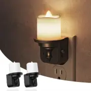 Candle Night Light, Flameless Candle Nightlight Plug in, Dusk to Dawn Sensor,...