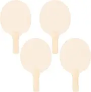 ibasenice 4Pcs DIY Table Tennis Racket Blanks Unfinished Paddles for Adults Paddle Painting Blanks for Unique Table Tennis Rackets Creative Craft Projects