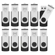 10 X 16GB Bulk USB 2.0 Flash Drives Swivel Thumb Drives Zip Drive Memory Stic...