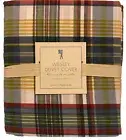 POTTERY BARN KIDS WESLEY PLAID Cotton DUVET COVER ~ TWIN 4499000 - 68 x 86