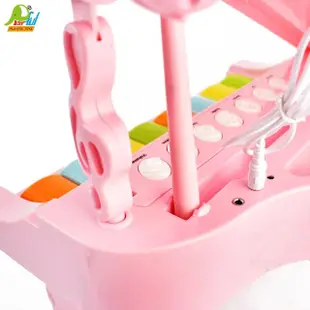 【Playful Toys 頑玩具】三角電子琴+麥克風(兒童電子琴 兒童鋼琴 兒童樂器 音樂麥克風 兒童玩具)