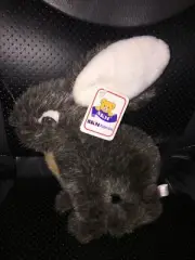 SKM Plush Toys Grey and White Bunny Rabbit 8"