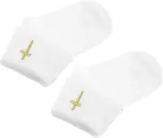 [FOMIYES] 1pair Cotton Newborn Baptism Socks Cross Embroidery Comfortable Turn Design for Year Old Boy Girl Christening Hosiery