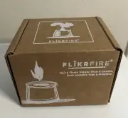Flikr Fire Pit Personal Cement Black Base Portable Heater Fireplace