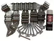 Garage Door Hardware Rebuild Kit - 16x8 - 18x8 - Rollers, Hinges, Brackets, Lube