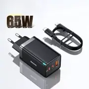 65W GaN Charger Quick Charge 4.0 3.0 Type C PD USB Charger Portable QC4.0 3.0