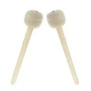 2 Pack Drum Mallet, 13" Wool Felt Drum Stick, Bass Drum Mallet Drum Beige