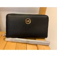 在飛比找蝦皮購物優惠-MICHAEL KORS (MK) 大logo ㄇ型拉鏈 長