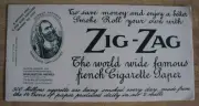 1920 ZIG-ZAG CIGARETTE PAPER FRENCH ZOUAVE LOGO PARIS RARE ORIGINAL INK BLOTTER