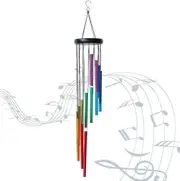 Wind Chimes, Aluminum Waterproof Wind Chimes For Outside, Deep Tone Colorful Wind Chime