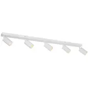 Long LED Spotlights Picard White Wall 5 Lights Ceiling Telbix Lighting