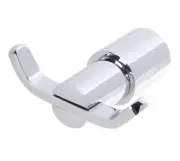 MILENO Robe Hook, Chrome Chrome Finish Bathroom Laundry Towel New in box