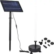10V/8W Solar Powered Fountain Pump Water Pump with Adjustable Solar Panel DIY Birdbath Fountain Pump Water Fountain Panel Kit for Fish Tank Small Pond Garden Patio Lawn Type 2