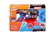 Nerf - Marvel Captain America Blaster 10 Nerf Elite Darts Holster Gifts For 8 Year Old Boys & Girls & Up - Hasbro