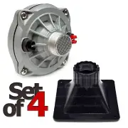 Set of 4 JBL D250-X 100 Watt RMS Midrange Driver + Waveguide Exponential Horn