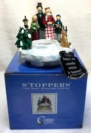 Christmas Carolers Jar Candle Capper S'Toppers "The Soot Stopper Topper" NEW