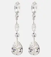 [Jennifer Behr] Jennifer Behr Cicely crystal-embellished drop earrings One Size silver