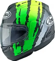 Arai RX-7V Evo Blade, full face helmet , color: Black/Silver/Neon-Yellow/Neon-Green , size: L