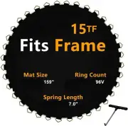 LeffEase Trampoline Mat, Fits 15 Ft Frame Using 96 Pcs 7 in Springs