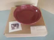 Longaberger Pottery Grandma Bonnie's Pie Plate 9" diameter Paprika red NEW