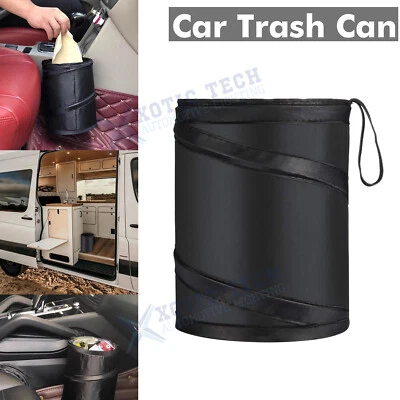 Car Garbage Bag Back Seat Headrest Litter Trash Garbage Can For Camping Travel