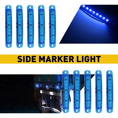 10X 12V LED Blue Clearance Side Marker Truck Van Trailer Lights Waterproof Lamp (for: Renault)