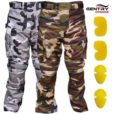RIDERACT® Cordura Motorcycle Pant TARZAN Camouflage Motorbike Pant Armored
