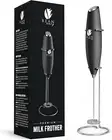 Milk Frother Handheld for Coffee Electric Blender, Mixer and Foamer Whisk, Black