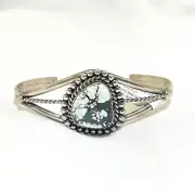 Blue Ridge Turquoise Bracelet By Navajo Artist Dave Skeets