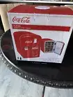 New Coca-Cola 6 Can 10" Mini Refrigerator Fridge 110V and 12V Car Adapter NIB