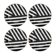 4pc Mikasa Luxe Deco Kitchen China Side Plate Set, 21cm