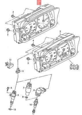 Genuine Volkswagen Instrument Cluster NOS 1E0919860DX