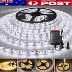 5M 3528 300LEDS Cool warm White 12V SMD LED Strip Lights Waterproof Power Supply