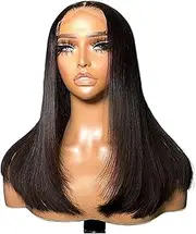 Wig Human Hair 13X4 Frontal Lace Wig Straight Density HD Lace Front Wigs Human Hair Pre Plucked Wigs For Woman(14inches)