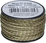 Atwood Rope MFG Micro Cord 1.18 mm Diameter 125ft Multi-Cam Nylon Rot Resistant