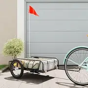 Bike Trailer Black 126x63x34 cm Iron,Bicycle Trailers 6.95KG-94202