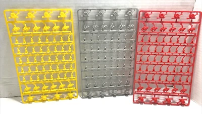 1993 Risk Grey, Yellow, Red Armies on Sprues Replacement Pieces Only