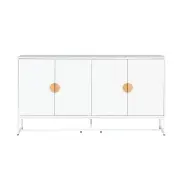 HomeStar Havana Modern Coastal Sideboard Buffet Unit Storage Cabinet - White