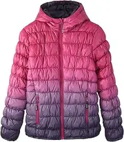 [Krumba] Girls Puffer Hooded Jacket: Kids Waterproof Lightweight Packable Zip Padded Outerwear