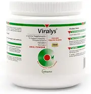 Vetoquinol Viralys Daily L-Lysine Powder for Cats and Kittens, Fish Flavored Lysine Supplement for Cats and Kittens to Support Immune Health, Normal Eye Function and Respiratory Health, 100gm