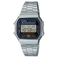 在飛比找momo購物網優惠-【CASIO 卡西歐】經典方形電子錶(A168WA-1W)