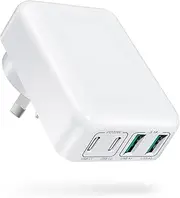 USB C Charger, Ancekoy 40W USB Wall Plug Power Adapter,4-Port Fast Charging Block (2*USB C+2*USB A) Compatible with iPhone 16/15/14/13,iPad,Samsung S23/S22/S21/Tablet,LG,Huawei and More